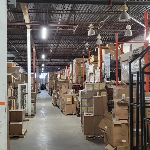 Equipment and back stock in warehouse